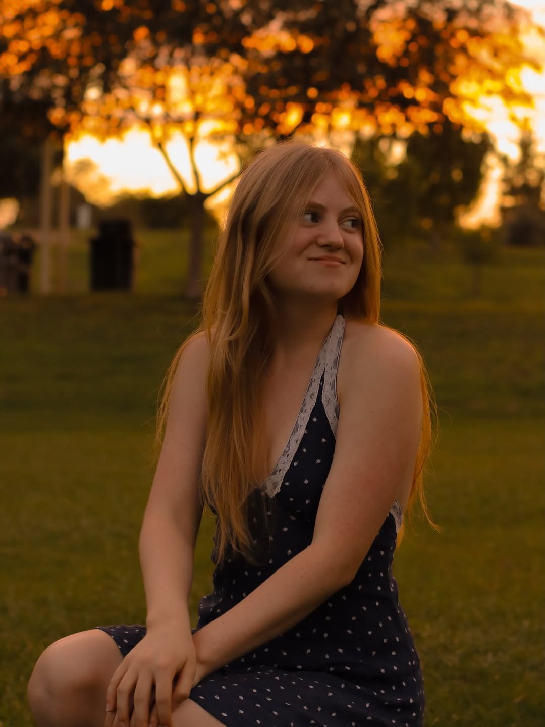 Portrait session in warm golden light